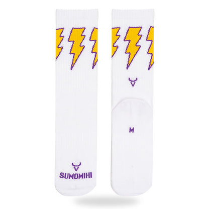 Sumomihi LIGHTNING WHITE SOCK - Calze