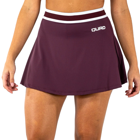 Gonna QUAD Slick Skirt Burgundy - Rosso/Vinaccia