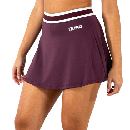 Gonna QUAD Slick Skirt Burgundy - Rosso/Vinaccia