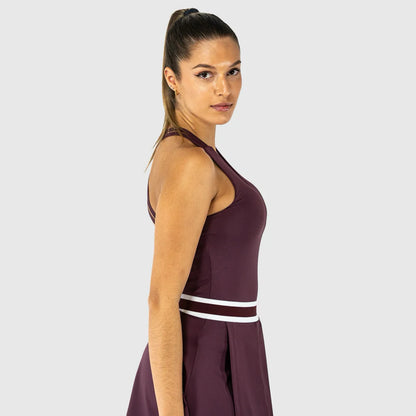 Canotta QUAD Tank-Top a doppie fasce (Double Stripes) Burgundy - Rosso/Vinaccia