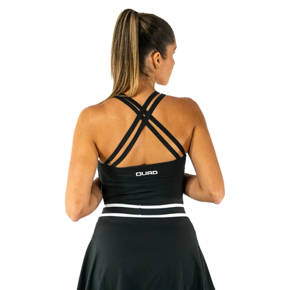 Canotta QUAD Tank-Top a doppie fasce (Double Stripes) Grey - Grigio