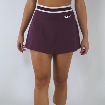 Gonna QUAD Slick Skirt Burgundy - Rosso/Vinaccia