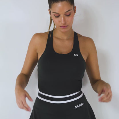 Canotta QUAD Tank-Top a doppie fasce (Double Stripes) Grey - Grigio