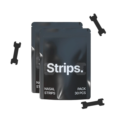 HiStrips Black Nasal Strips - Strisce Nasali (2 confezioni da 30 pz)